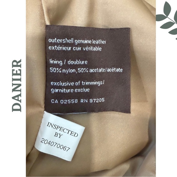 Danier Genuine Leather Pants – Beige – Lined Straight Leg Size 4 - Picture 8 of 8